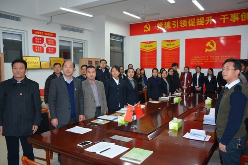 1全体与会党员起立奏唱国歌.JPG